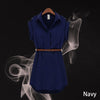 Women Ladies short Sleeve Chiffon Casual OL Belt Shirt One Piece Mini Dress S M L XL Plus Size free shipping 8463