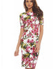 Women Dress Vestidos Free Shipping Designer Elegant Floral Print Work Business Casual Party Pencil Sheath Esp004