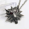 Pendant Wizard Witcher 3 Medallion Pendant Necklace Wolf Head Necklace U Pick Color Halloween Necklace & Pendants