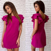 2016 New Women Summer Fashion Style Dress Casual Butterfly Sleeve Sexy Backless Dress Vestidos