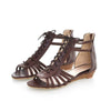 Plus size 34-43 gladiator women sandals wedges low heels casual summer shoes woman cut outs lace up beach shoes