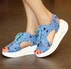 Fashion Novelty sandals women ,Denim summer shoes 2016 Soft sandals muffin platform,shoes woman Patch waterproof Taiwan X468