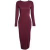 Bodycon Sheath Dress Long Sleeve Party Sexy Dresses Women Clothing Back Full Zipper Robe Sexy Femme Pencil Tight Dress Vestidos